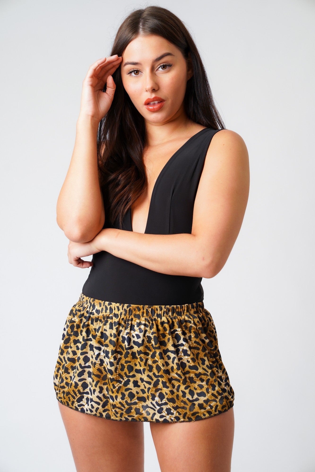 Addison Leopard Print Mini Skirt | Printed skirts