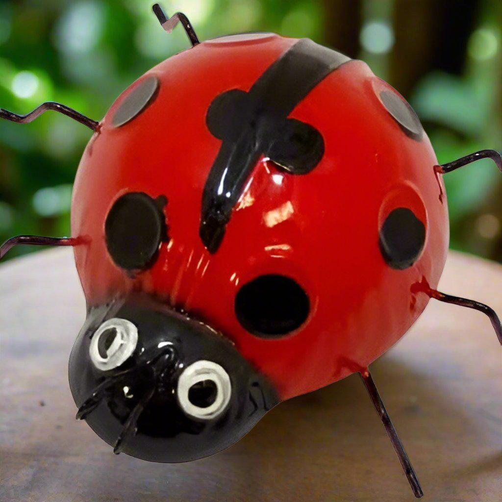 Vibrant Metal Bee and Ladybug Wall Decor