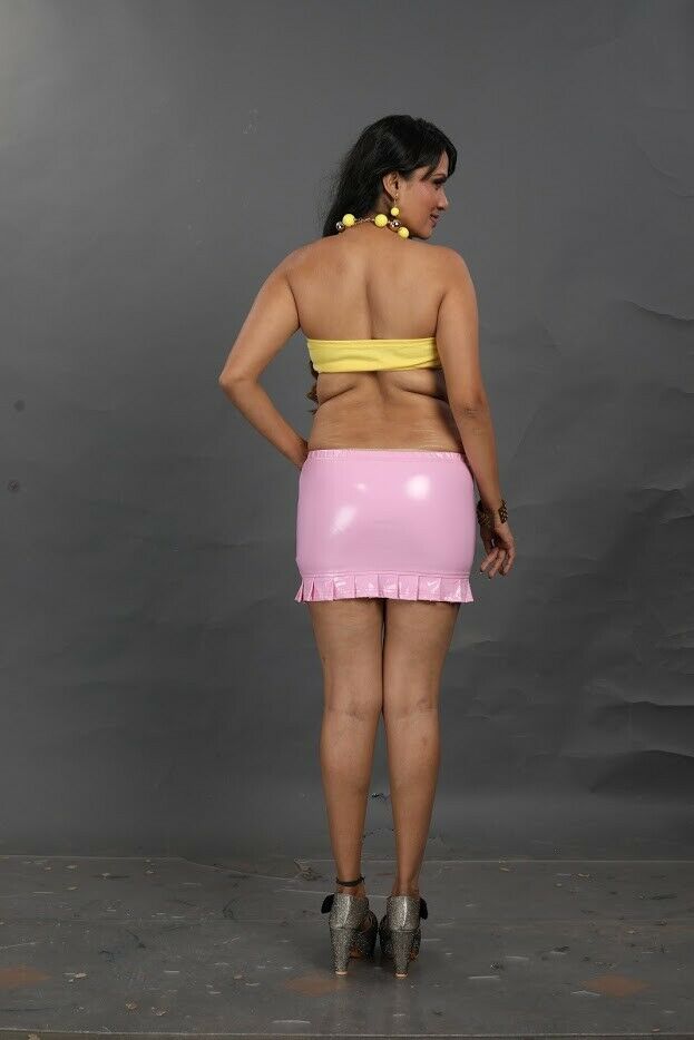 Pink pvc clearance skirt and top