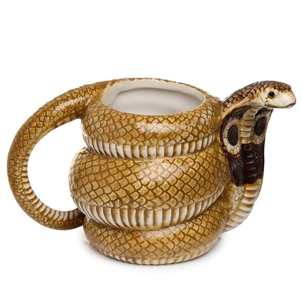 Cobra Coiled Snake Ceramic Shaped Mug